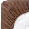 image:imageLavish Home Brushed Microfiber Sheet Set Twin Extra Long WhiteBrown