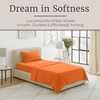 image:imageLavish Home Brushed Microfiber Sheet Set Twin Extra Long WhiteOrange