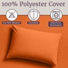 image:imageLavish Home Brushed Microfiber Sheet Set Twin Extra Long WhiteOrange