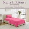image:imageLavish Home Brushed Microfiber Sheet Set Twin Extra Long WhitePink