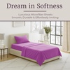 image:imageLavish Home Brushed Microfiber Sheet Set Twin Extra Long WhitePurple