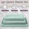 image:imageLavish Home Brushed Microfiber Sheet Set Twin Extra Long WhiteSage