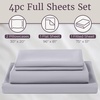 image:imageLavish Home Brushed Microfiber Sheet Set Twin Extra Long WhiteSilver Gray