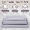 image:imageLavish Home Brushed Microfiber Sheet Set Twin Extra Long WhiteSilver Gray