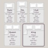 image:imageLavish Home Brushed Microfiber Sheet Set Twin Extra Long WhiteSilver Gray