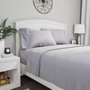 image:imageLavish Home Brushed Microfiber Sheet Set Twin Extra Long WhiteSilver Gray
