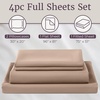 image:imageLavish Home Brushed Microfiber Sheet Set Twin Extra Long WhiteTaupe