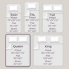 image:imageLavish Home Brushed Microfiber Sheet Set Twin Extra Long WhiteTaupe