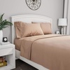 image:imageLavish Home Brushed Microfiber Sheet Set Twin Extra Long WhiteTaupe