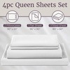 image:imageLavish Home Brushed Microfiber Sheet Set Twin Extra Long WhiteWhite