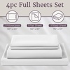 image:imageLavish Home Brushed Microfiber Sheet Set Twin Extra Long WhiteWhite