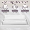 image:imageLavish Home Brushed Microfiber Sheet Set Twin Extra Long WhiteWhite