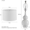 image:imageLavish Home Ceramic Table Lamps White Set of 2Milky White
