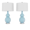 image:imageLavish Home Ceramic Table Lamps White Set of 2Spa Blue