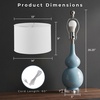 image:imageLavish Home Ceramic Table Lamps White Set of 2Spa Blue