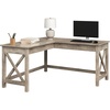 image:imageLavish Home Computer Desk with XPattern Legs White 59x235x299Light Gray