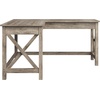 image:imageLavish Home Computer Desk with XPattern Legs White 59x235x299Light Gray