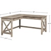 image:imageLavish Home Computer Desk with XPattern Legs White 59x235x299Light Gray