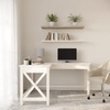 image:imageLavish Home Computer Desk with XPattern Legs White 59x235x299White