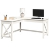 image:imageLavish Home Computer Desk with XPattern Legs White 59x235x299White