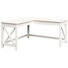 image:imageLavish Home Computer Desk with XPattern Legs White 59x235x299White