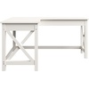 image:imageLavish Home Computer Desk with XPattern Legs White 59x235x299White