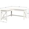 image:imageLavish Home Computer Desk with XPattern Legs White 59x235x299White