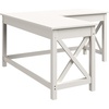 image:imageLavish Home Computer Desk with XPattern Legs White 59x235x299White