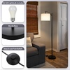 image:imageLavish Home Floor Lamp  63InchTall Modern Floor Lamp with Linen Shade and LED Bulb for Bedroom Home Office or Living Room Dcor Black