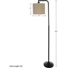 image:imageLavish Home Floor Lamp  65InchTall Modern Floor Lamp with Linen Shade and LED Bulb for Bedroom Home Office or Living Room Decor Black