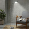 image:imageLavish Home Floor Lamp  Full Spectrum Natural Sunlight Lamp with Bendable Neck  Reading Craft Studying and Esthetician Light Chrome