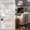 image:imageLavish Home Floor Lamp  Full Spectrum Natural Sunlight Lamp with Bendable Neck  Reading Craft Studying and Esthetician Light Chrome