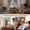 image:imageLavish Home Floor Lamp  Full Spectrum Natural Sunlight Lamp with Bendable Neck  Reading Craft Studying and Esthetician Light Chrome