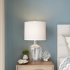 image:imageLavish Home Glass Cloche Table Lamps ClearIvory Set of 2 14 x 26