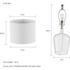 image:imageLavish Home Glass Cloche Table Lamps ClearIvory Set of 2 14 x 26