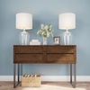 image:imageLavish Home Glass Cloche Table Lamps ClearIvory Set of 2 14 x 26Clear Glass and Ivory Set of 2