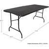 image:imageLavish Home Indoor amp Outdoor Portable Folding Table White 4ftBlack