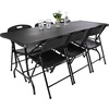 image:imageLavish Home Indoor amp Outdoor Portable Folding Table White 4ftBlack