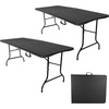 image:imageLavish Home Indoor amp Outdoor Portable Folding Table White 4ftBlack