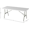 image:imageLavish Home Indoor amp Outdoor Portable Folding Table White 4ftWhite