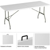 image:imageLavish Home Indoor amp Outdoor Portable Folding Table White 4ftWhite