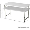 image:imageLavish Home Indoor amp Outdoor Portable Folding Table White 4ftWhite