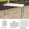 image:imageLavish Home Indoor amp Outdoor Portable Folding Table White 4ftWhite
