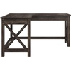 image:imageLavish Home L Shaped Computer Desk for Home Office Light Gray 59Wx235DDark Gray