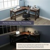 image:imageLavish Home L Shaped Computer Desk for Home Office Light Gray 59Wx235DDark Gray