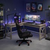 image:imageLavish Home L Shaped Computer Desk for Home Office Light Gray 59Wx235DLight Gray