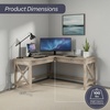 image:imageLavish Home L Shaped Computer Desk for Home Office Light Gray 59Wx235DLight Gray