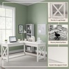 image:imageLavish Home L Shaped Computer Desk for Home Office Light Gray 59Wx235DWhite
