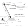 image:imageLavish Home LED Desk Lamp  Swing Arm Architect Lamp  Adjustable Natural Sun Lighting for Home Office Bedroom or Dorm Room White