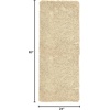 image:imageLavish Home Memory Foam Shag Bath Mat 2feet by 5feet  Ivory 24 x 58 x 125